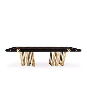 Luxxu Apotheosis  Dining Table  Brass Wood and Marble