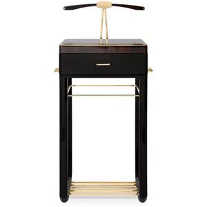 Luxxu Waltz Valet  Dressing Table  Brass, Wood, Glass and Leather