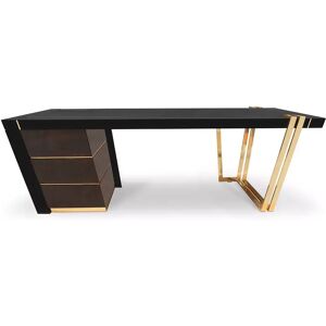 Luxxu Apotheosis Desk Brass, Wood and Leather