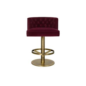 Brabbu Bourbon II Counter Bar Stool Maroon Velvet