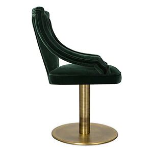 Brabbu Cayo II Dining Chair Green Velvet and Brass