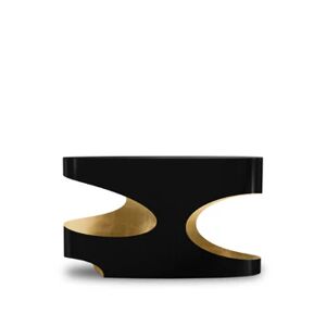 Brabbu Bryce I Console Table Black and Gold