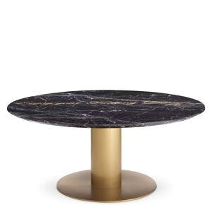 Philipp Plein Enjoy Dining Table Black finishing marble    Brushed brass base