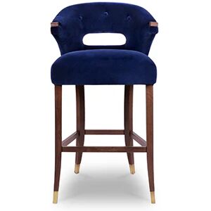 Brabbu Nanook Bar Stool Blue Velvet