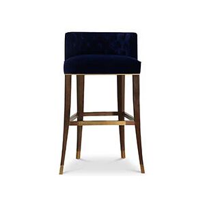 Brabbu Bourbon  Bar Stool Blue Velvet