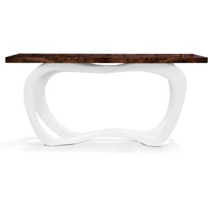 Boca do lobo Infinity Console Table Ebony and Gold Leaf