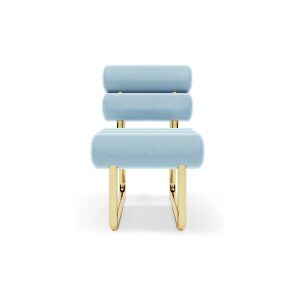 Covet House Covet Matter   Dining Chair Baby Blue and Gold