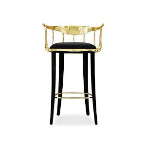 Boca do lobo No 11 Bar Chair Black Velvet