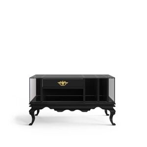 Boca do lobo Tower  Nightstand Wood and Glass