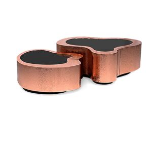 Boca do lobo Wave Big Coffee Table Hammered Rose Gold Copper