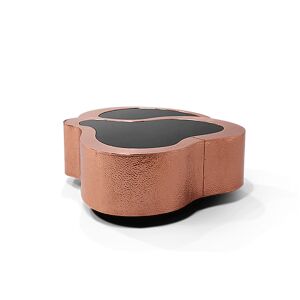Boca do lobo Wave Small Coffee Table Hammered Rose Gold Copper