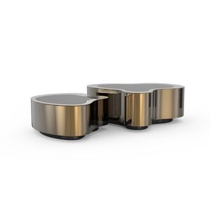 Boca do lobo Wave Small Coffee Table Polished Patina