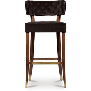 Brabbu Zulu  Bar Stool Brown Velvet