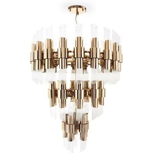 Luxxu Tycho  Chandelier Brass and Crystal