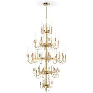 Luxxu Gala Chandelier Brass and Crystal