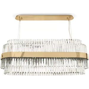 Luxxu Liberty Snooker Suspension Chandelier Brass and Crystal