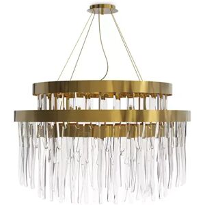 Luxxu Babel Suspension Chandelier Brass and Crystal