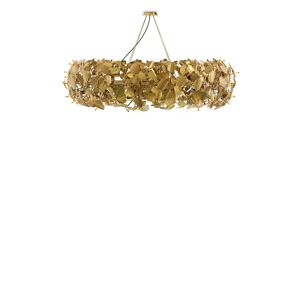 Luxxu Mcqueen Round Suspension   Chandelier Brass and Crystal