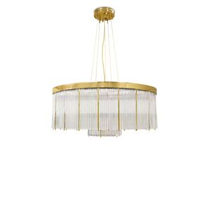 Luxxu Pharo Suspension Chandelier Brass and Crystal