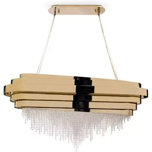 Luxxu Guggenheim Snooker Suspension  Chandelier Brass and Crystal