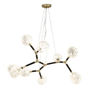 Brabbu Horus Irregular Chandelier Black Brass