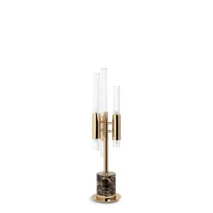 Luxxu Waterfall Table Lamp Brass and Crystal