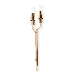 Luxxu Tycho Torch Wall Lamp Brass and Crystal