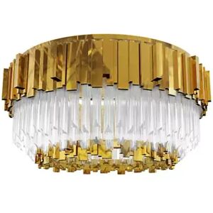 Luxxu Empire Flush Mount Light Brass and Crystal