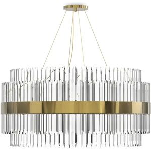 Luxxu Liberty Suspension Chandelier Brass and Crystal