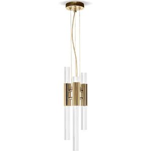 Luxxu Waterfall Pendant Light Brass and Crystal