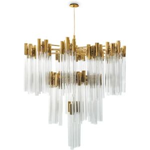 Luxxu Burj Chandelier Brass and Crystal