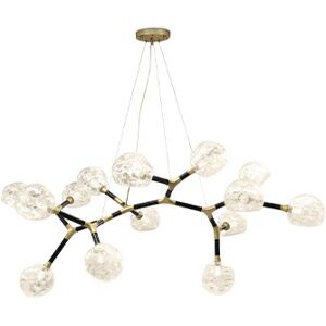 Brabbu Horus Irregular Big Chandelier Glass and Black Laquer