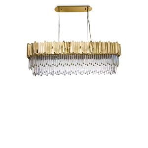 Luxxu Empire Snooker Suspension Chandelier Brass and Crystal