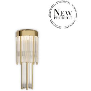 Luxxu Pharo Small Wall Lamp Brass and Crystal