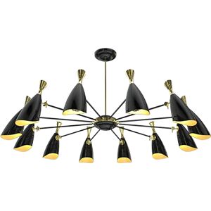 DelightFULL Duke Ceiling Light Black Matte, Gold Body, Glossy Black. Glossy Black, Gold Plated, White Matte