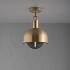 Buster + Punch GFC-493128 Forked Ceiling, Smoked Globe and Shade Medium  Pendant Light Brass