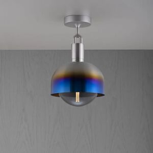 Buster + Punch GFC-833158 Forked Ceiling, Smoked Globe and Shade Medium  Pendant Light Burnt Steel