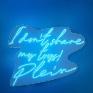 Philipp Plein LED Neon I Dont Share My Toys Wall Light Blue