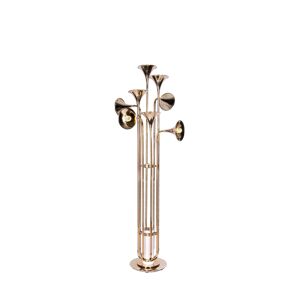 DelightFULL Botti Floor Lamp Gold Plate and Glossy White