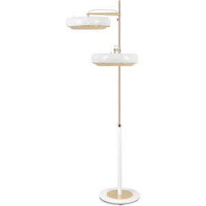 DelightFULL Carter Ceiling Light Polished Brass and Glossy White