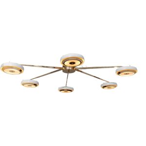 DelightFULL Carter Ceiling Light Polished Brass and Glossy White