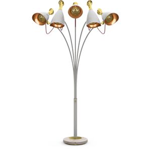 DelightFULL Duke Ceiling Light White Matte, Brushed Brass