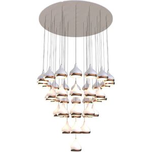 DelightFULL Hanna Ceiling Light Gold Plated and Glossy White