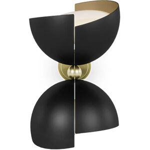 DelightFULL Mirage  Wall Lights and Lamps  Opaque Black Plaquered Metal, Brass and Organic Glass