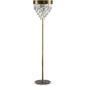 Brabbu Naicca Floor Lamp Brass and Crystal