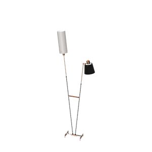 DelightFULL Pastorius Floor Lamp Nickel Plated, Black Matte and Glossy White