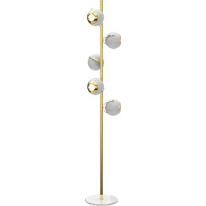 DelightFULL Scofield Floor Lamp Nickel Plated, White Matte and White Glossy