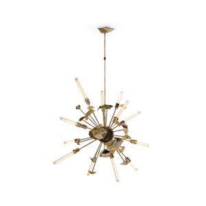 Boca do lobo Supernova Chandelier Suspension Lamp Custed Brass