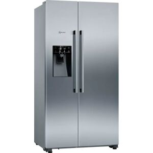 Neff N70 KA3923IE0G  American Fridge Freezer Stainless Steel  Stainless steel anti fingerprint door and grey side panels.