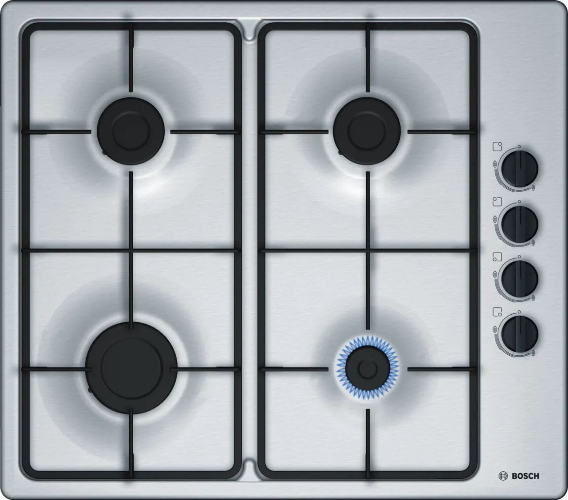 Bosch PBP6B5B60 Serie 2 60cm Gas Hob Brushed steel